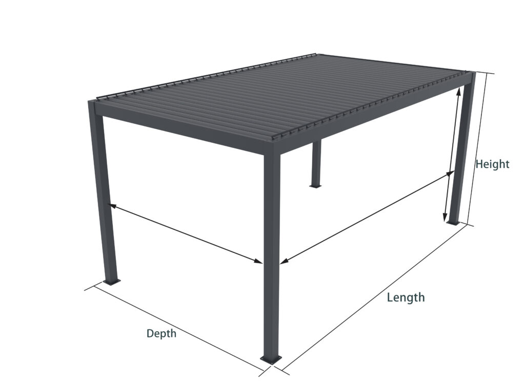 1 bay motorized pergola-English